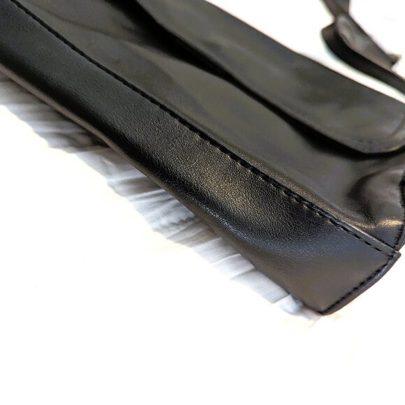 GIANI BERNINI BLACK SHOULDER LEATHER BAG VINTAGE IN GREAT CONDITION - Picture 6 of 12